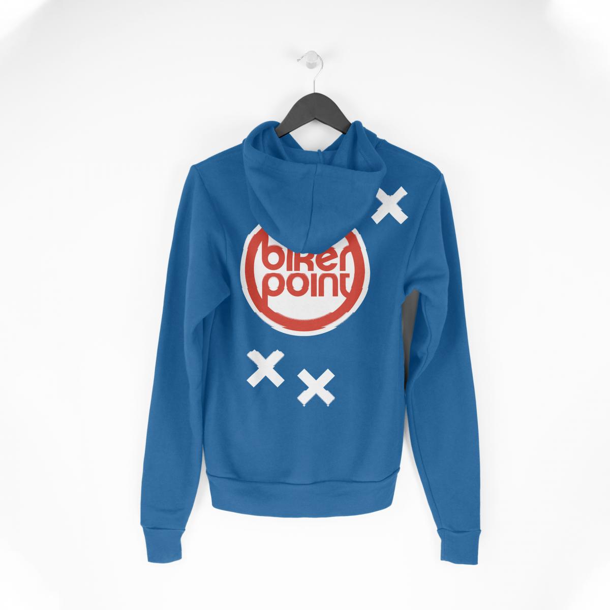 Sweatshirt mit Bikerpoint-Logo und Bikerpoint-Stilelementen