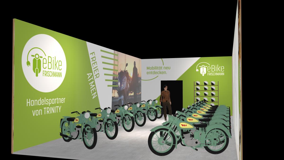 Mockup des Showrooms von eBike Frischmann